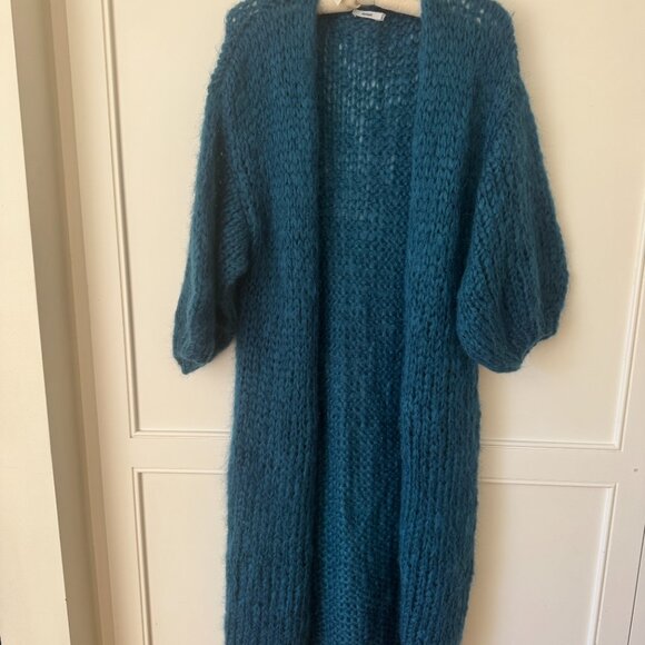 Maiami Long mohair Bomber Coat XS - Picture 2 of 7